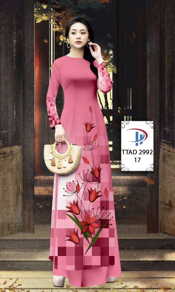 Vải Áo Dài Hoa In 3D AD TTAD2992 52